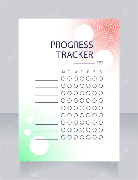 Progress Tracker Worksheet Design Template Template Download on Pngtree