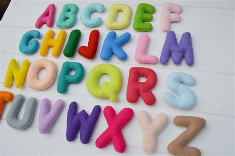 Felt Alphabet Felt Letters Felt Abc Stuffed Felt Letters Etsy