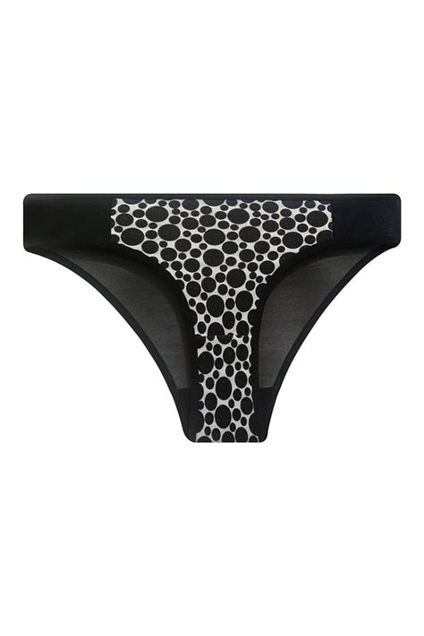 Buy Low Waist Dot Print Bikini Panty In Black Online India Best Prices COD Clovia PN B