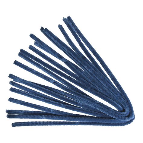 Chenille Cure Pipe 50 Cm Par 10 Bleu Moye Scrapmalin