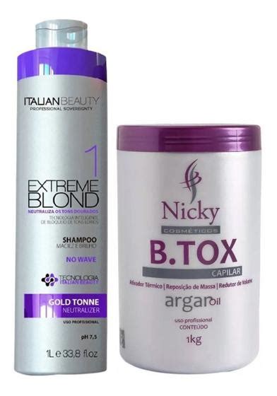 Kit Therapy Detok Btox Redutor De Volume Alisamento Ml Italian