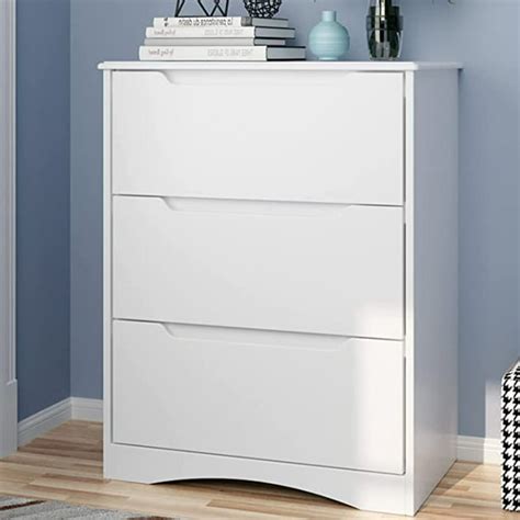 3 Drawer Dressers, Lofka White Bedroom Dresser Organizer and Storage C ...