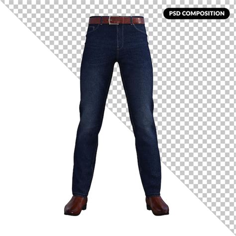 Premium Psd Men Jeans Isolated 3d