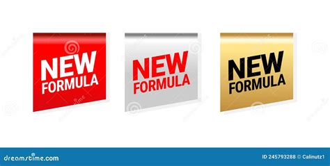 New Innovative And Improved Formula Product Label Packaging Vector Icon