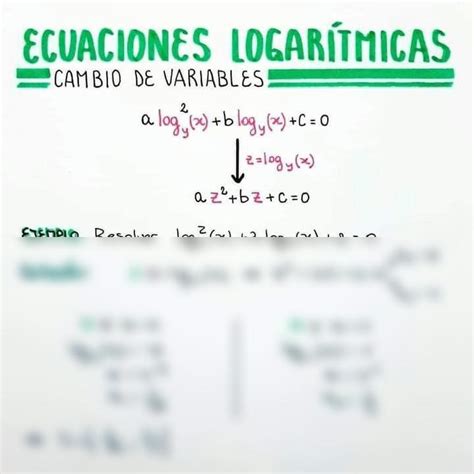 Solution Ecuaciones Logar Tmicas Cambio De Variables Studypool