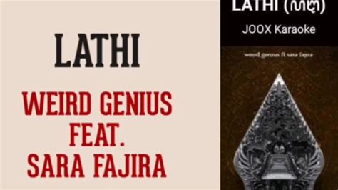 Karaoke Lathi Weird Genius Feat Sara Fajira YouTube