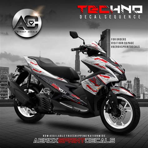 Aerox Techno Decal Sequence Aclove Street Decals