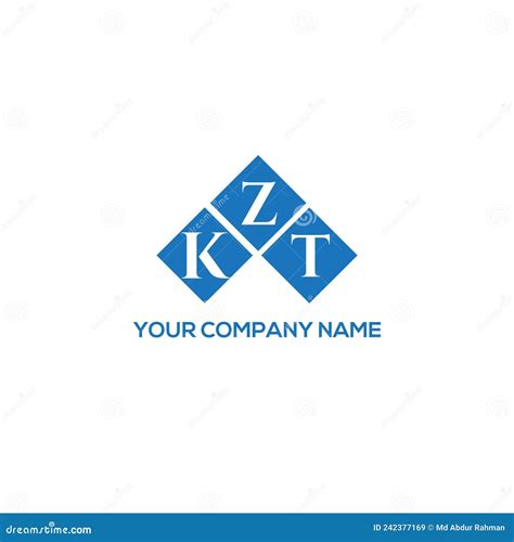 KZT Letter Logo Design on White Background. KZT Creative Initials ...