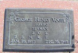 George Henry Vogel 1885 1940 Mémorial Find a Grave