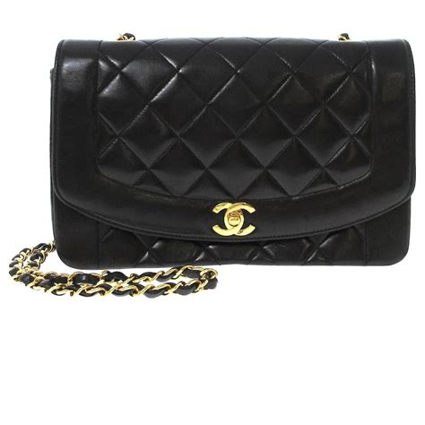 Chanel Diana Black Pony Style Calfskin Ref 858305 Joli Closet