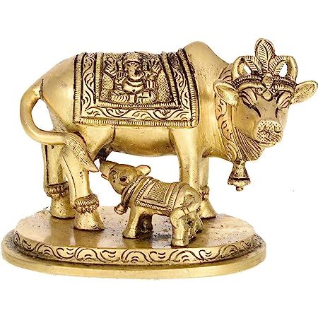 Buy Brass Cow Kamdhenu Gaye Bachda Nandi Kamadhenu Cow Kamdhenu Cow