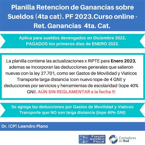 Contadores En Red On Twitter Planilla Retencion De Ganancias Sobre