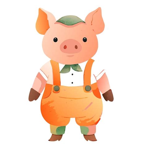 Premium Vector Cute Pig Watercolor