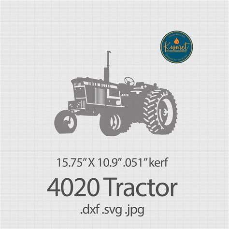 4020 Tractor Dxf File For Plasma Cutting Farm Svg Cut File Etsy