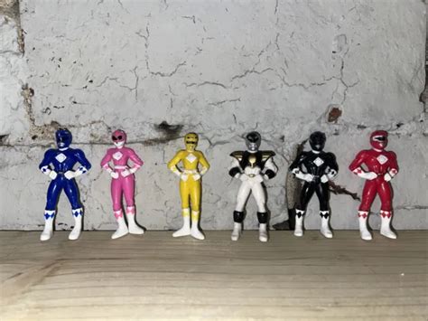 All 6 Power Rangers Mighty Morphin Mini Figures Cereal Full Set Lot