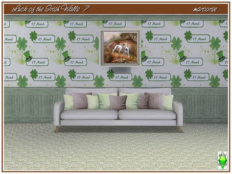 Luck Of The Irish Walls Marcorse Sims 4 Mod Download Free