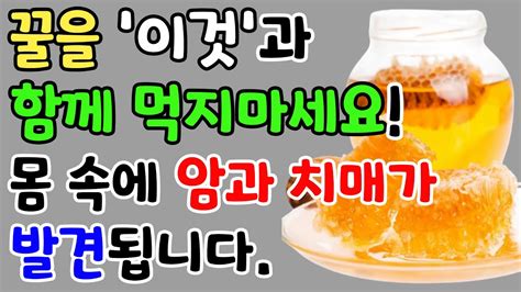 꿀과 이것 함께 먹지마세요 몸 속에 암과 치매가 발견됩니다꿀의 효능 꿀 먹는 방법 꿀 보관 방법꿀과 최악의 음식3