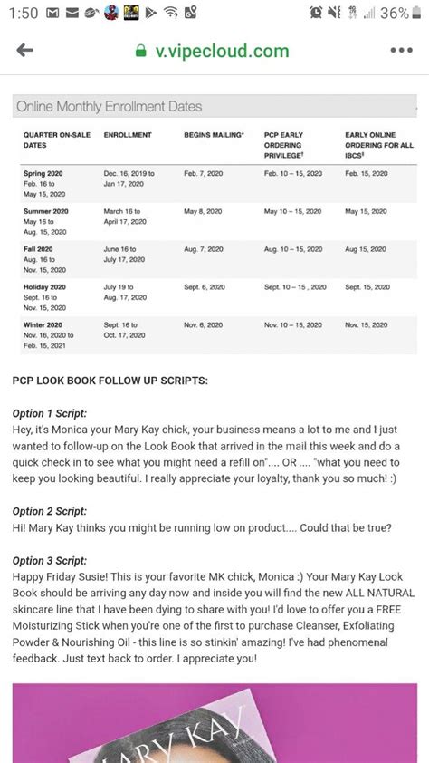 Mary Kay Scripts For Booking BOOK LQP