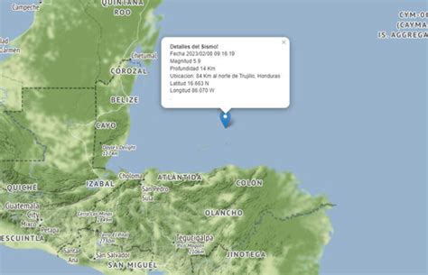 Sismo De Magnitud 5 9 Grados Sacude El Caribe De Honduras Proceso Digital