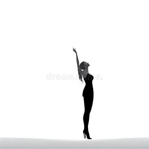 Fashion Illustration Serene Silhouette Of A Woman Reaching For Style