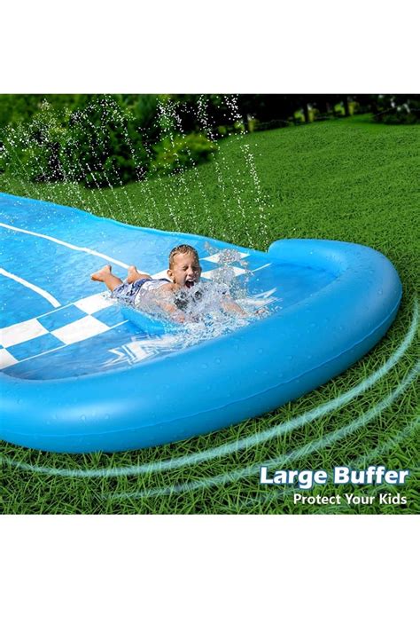 Jasonwell Slip And Slide Lawn Waterslide Triple Lane Race Water Slide