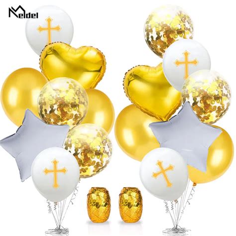 Gl Cklich Ostern Gott Segnen Kreuz Latex Luftballons Sterne Folie