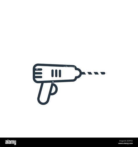 Driller Outline Vector Icon Thin Line Black Driller Icon Flat Vector