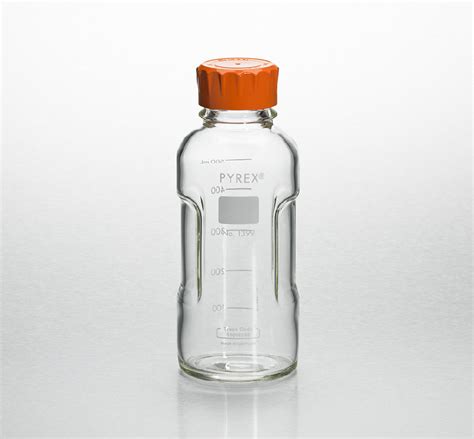 Pyrex® Media Bottles Wide Mouth Graduated With Plug Seal Screw Cap Corning Glass Bottles