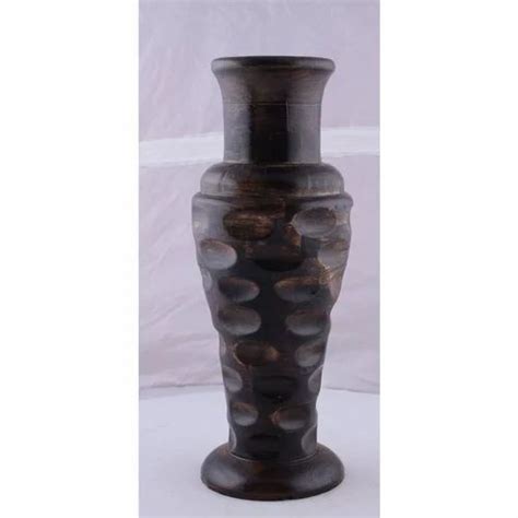 Carved Brown Teak Wood Flower Pot Size Dimension X Inch Hxd At Rs