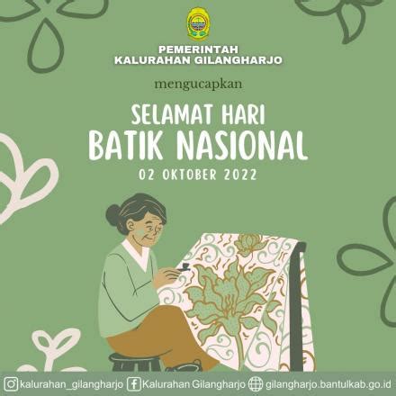 Selamat Hari Batik Nasional Website Kalurahan Gilangharjo