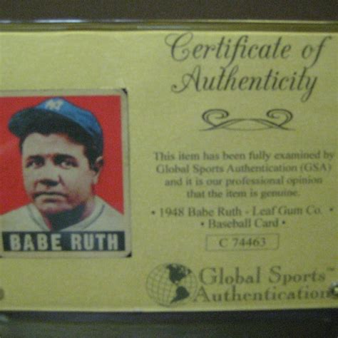 Babe Ruth Card Etsy