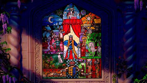 Stained Glass Wallpaper Beauty And The Beast Wallpaper 39325681