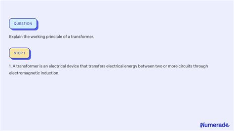 SOLVED:Explain the working principle of a transformer.