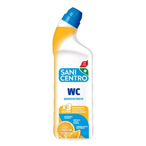 Gel WC desinfectante frescor cítrico con lejía Sanicentro 1 l