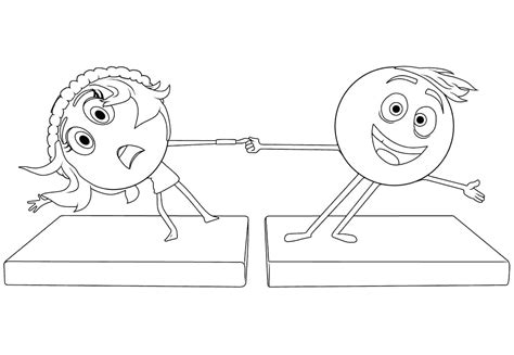 Hi 5 In The Emoji Movie Coloring Page Free Printable Coloring Pages