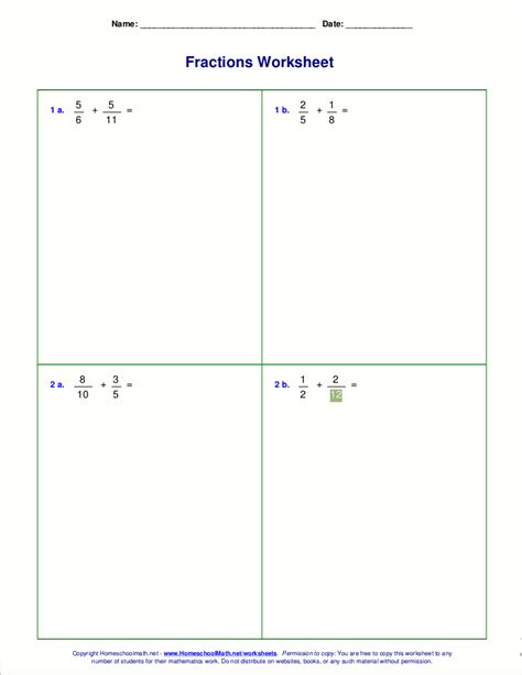 Problem Solving Involving Fractions Worksheets