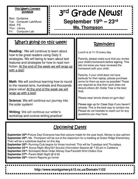 3rd Grade News Ms Thompson September 19th 23rd Ppt Download