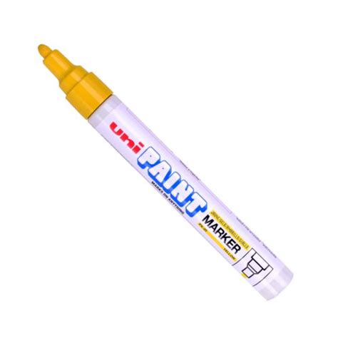 Uni Px Paint Marker Medium Bullet Tip Mm Yellow Pack