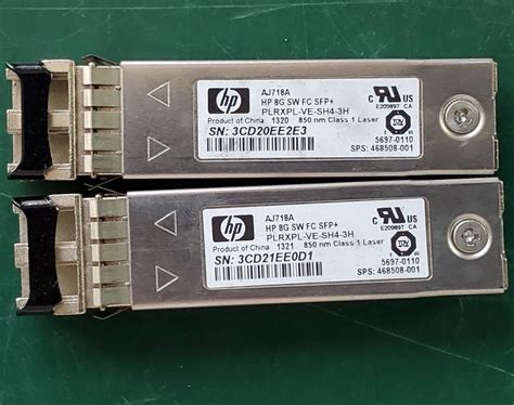 HP SFP 34060521 HP 8g 850nm Sw Fg SFP+ Plrxpl-Ve-Sh4-3h HP SFP Module ...