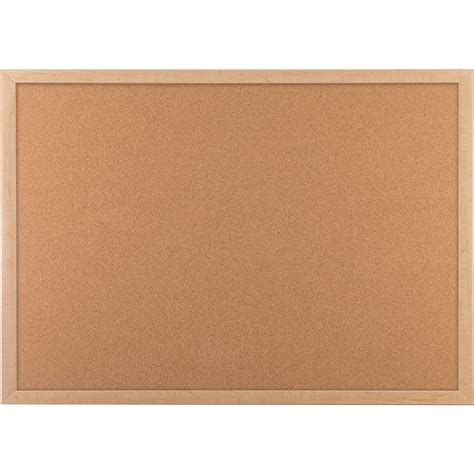 U Brands Cork Bulletin Board Oak Finish Frame X U