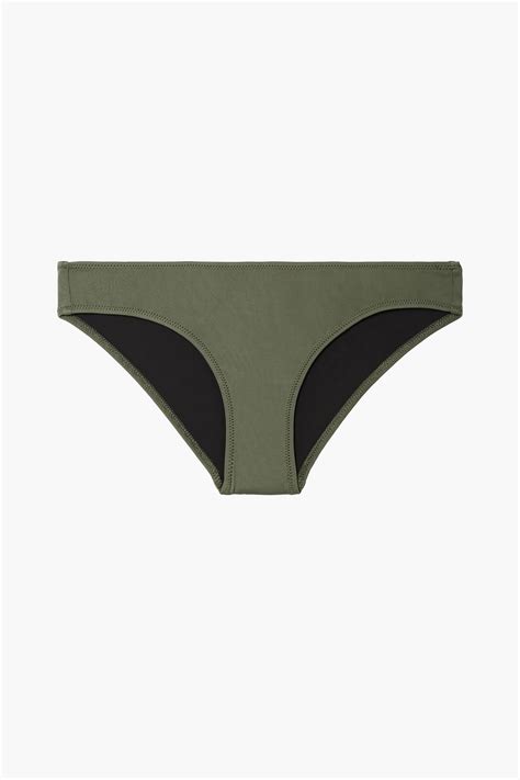 Solid Striped Elle Low Rise Bikini Briefs The Outnet