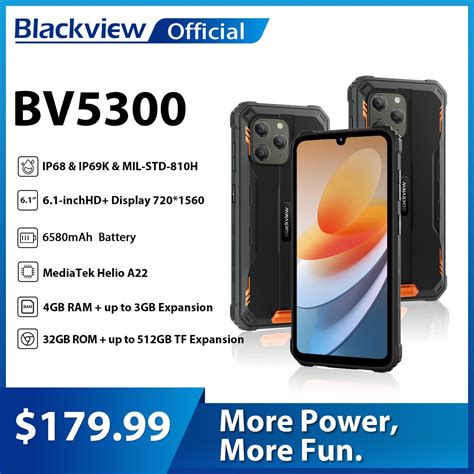 Blackview BV5300 Rugged Phone 4GB 32GB Smartphone IP68 Waterproof