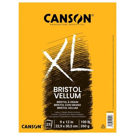 Canson XL Bristol Pad Vellum 9 X12 25 Sheets Jerry S Artarama