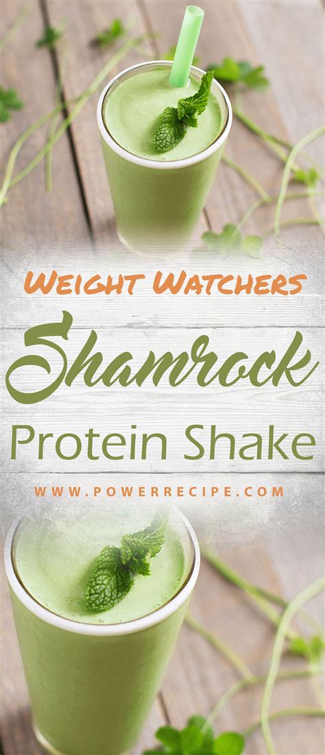 Shamrock Protein Shake All About Your Power Recipes Weight Watcher