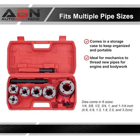 Abn Ratchet Pipe Threader Galvanized Pipe Threader Kit With 6 Iron