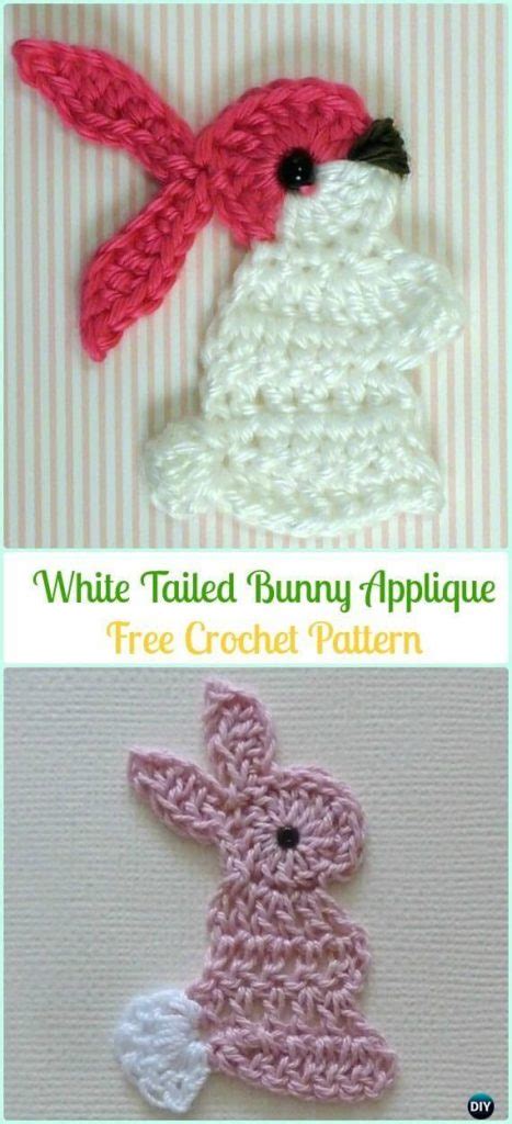 20 Crochet Bunny Applique Free Patterns With Instructions For 2022