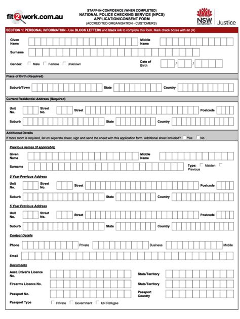 Fit2work Police Check Fill Online Printable Fillable Blank Pdffiller