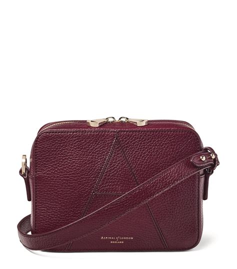 Womens Aspinal Of London Burgundy Leather Camera A Bag Harrods Uk