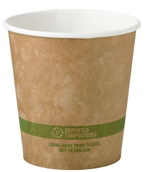 10 Oz Kraft Compostable Coffee Cup Biodegradable Hot Cup Wholesale