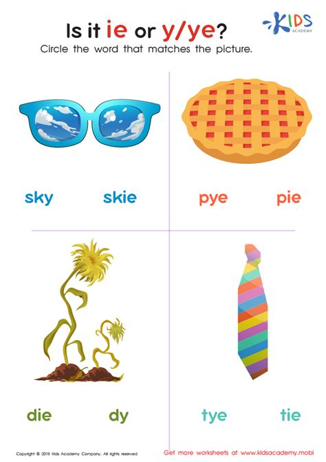 Y To Ies Worksheets
